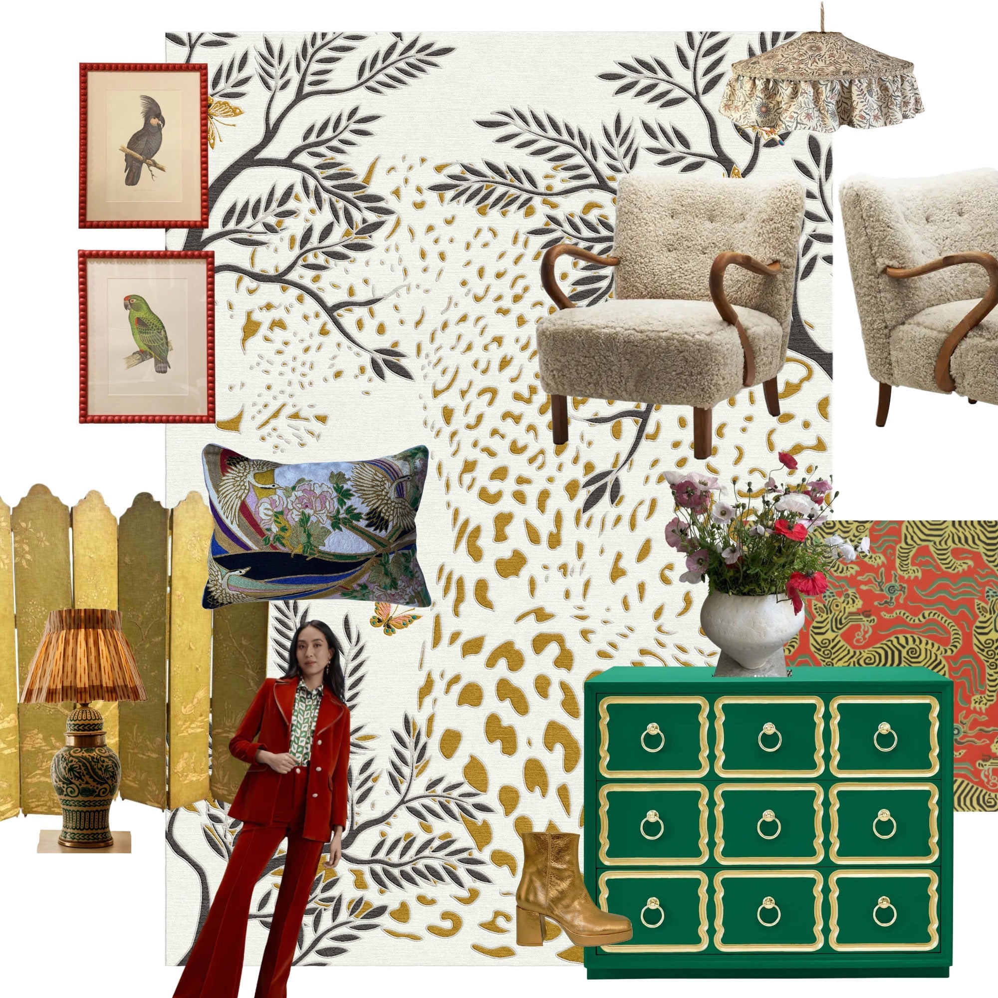 Our Mood Board with Leopard Gold – Wendy Morrison Design