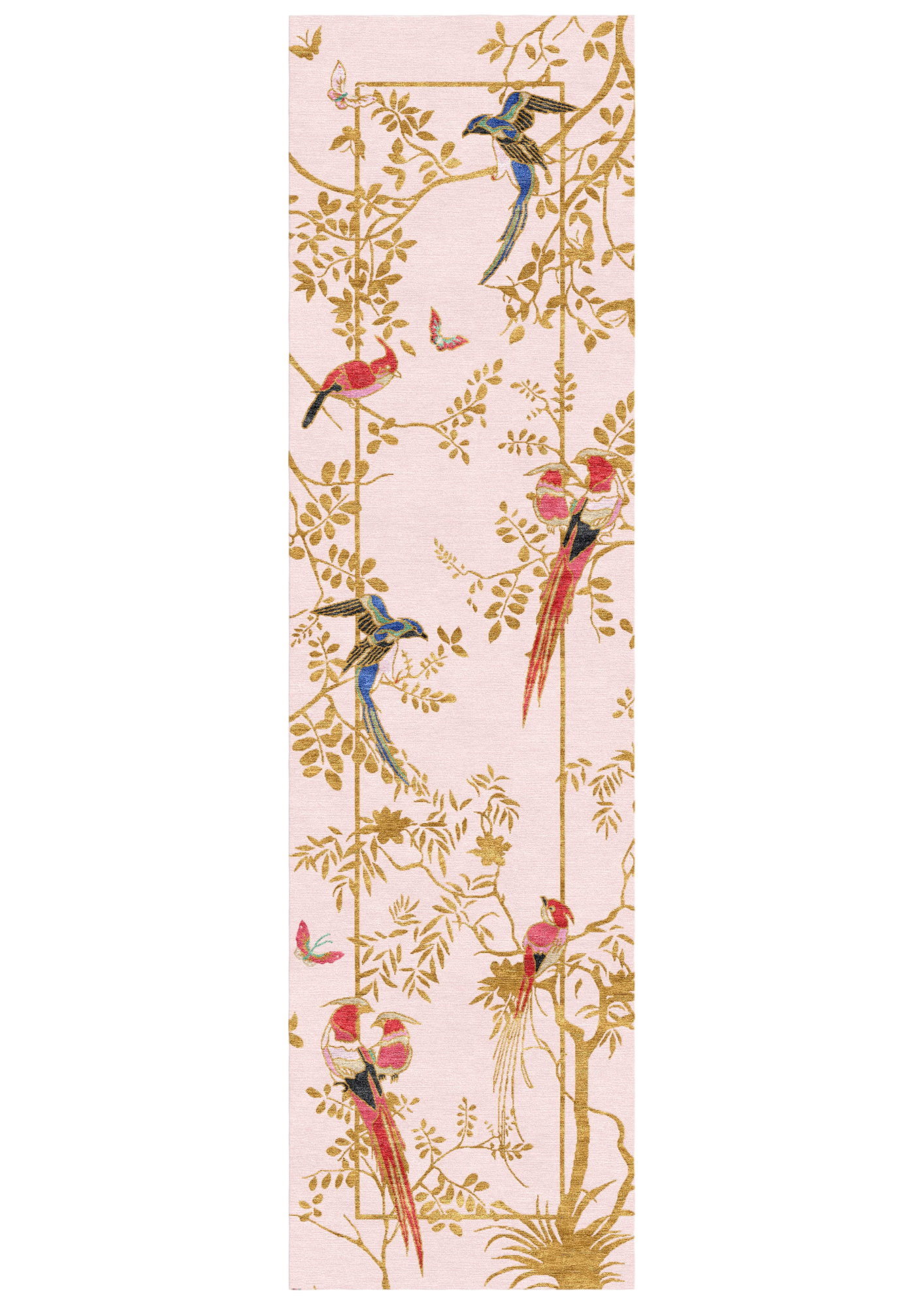 Jardin de Orient Pink & Gold - Hand Tufted Runner