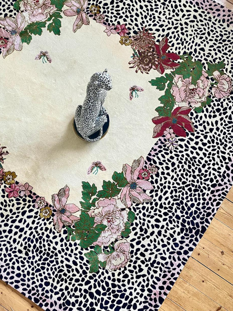 Cheetah Florals - Hand Tufted Rug