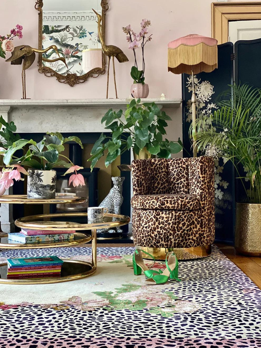Cheetah Florals - Hand Tufted Rug