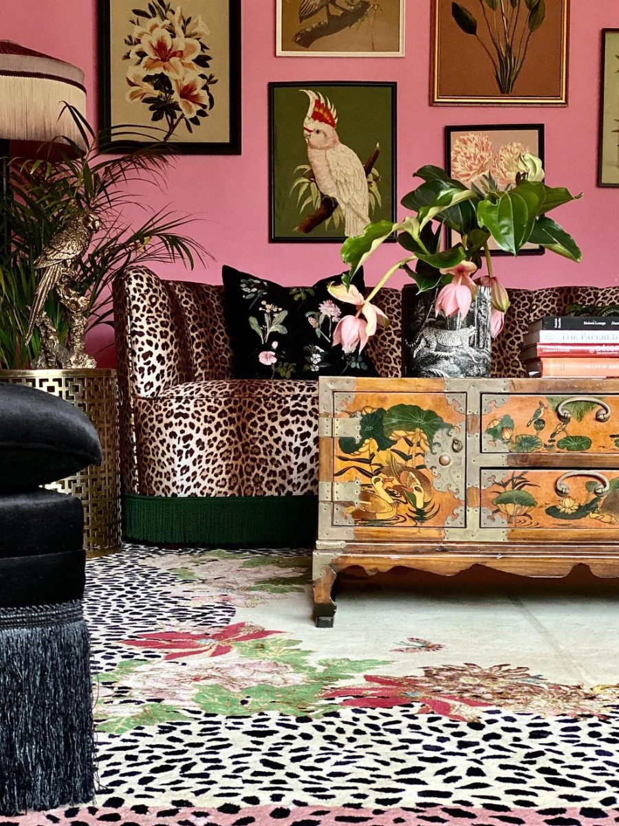 Cheetah Florals - Hand Tufted Rug