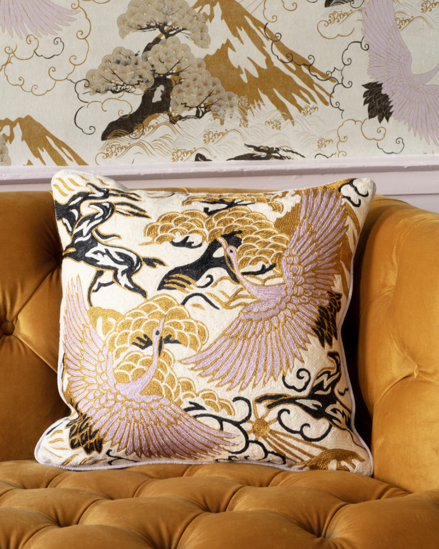 Eternal Toile - Crewel Embroidery Cushion