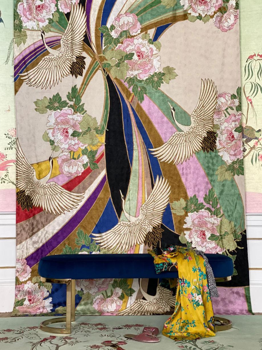 Arc en Ciel - Hand-Embroidered Wall-Hanging