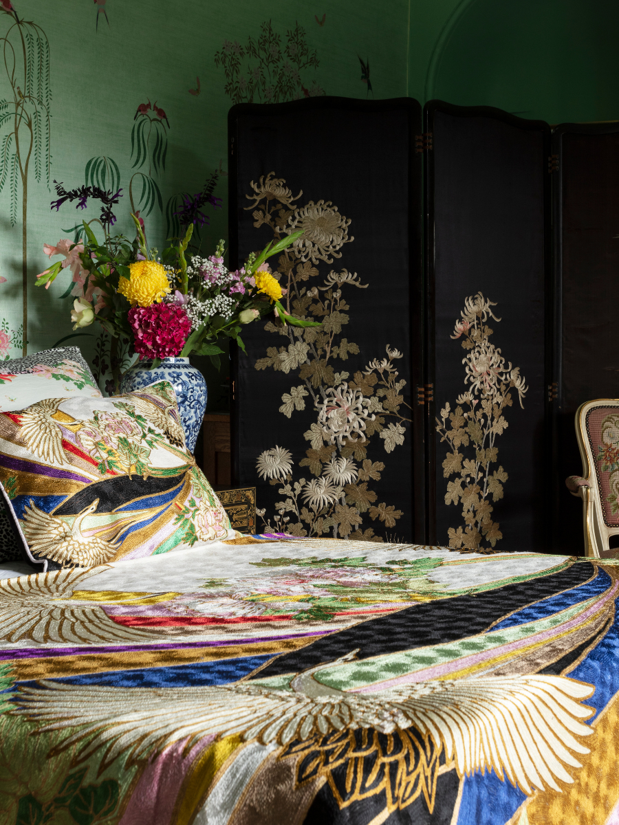 Arc en Ciel - Hand-Embroidered Wall-Hanging