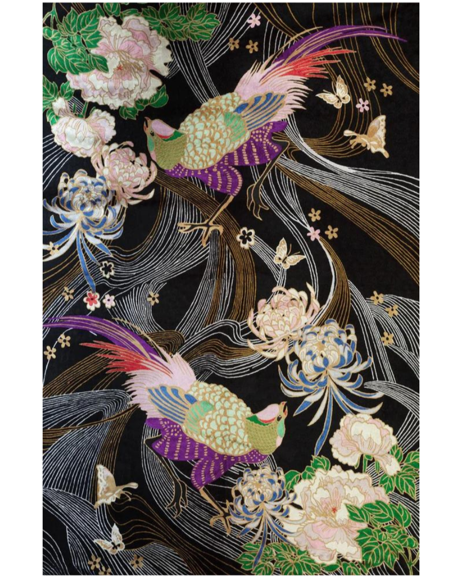 Phoenix - Hand-Embroidered Wall-Hanging