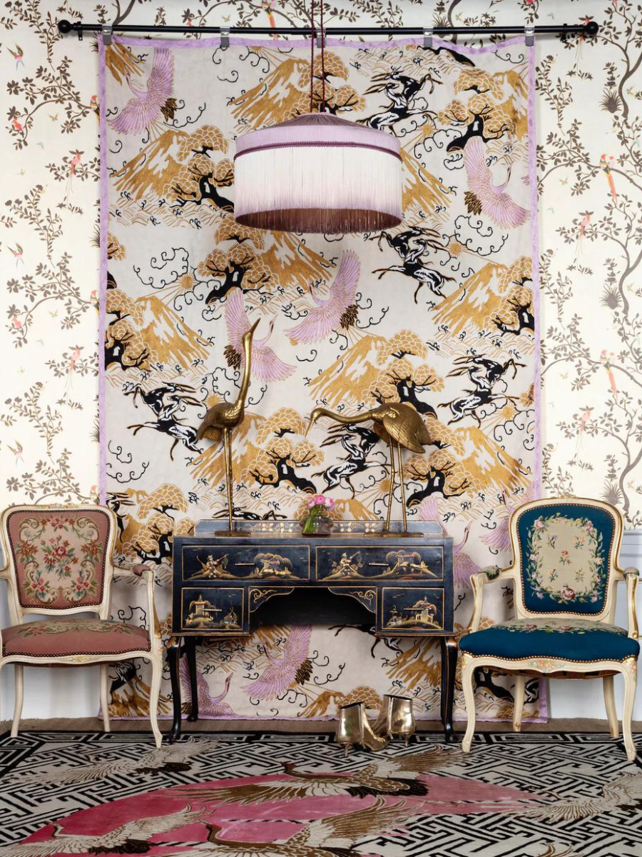 Eternal Toile - Hand-Embroidered Wall-Hanging