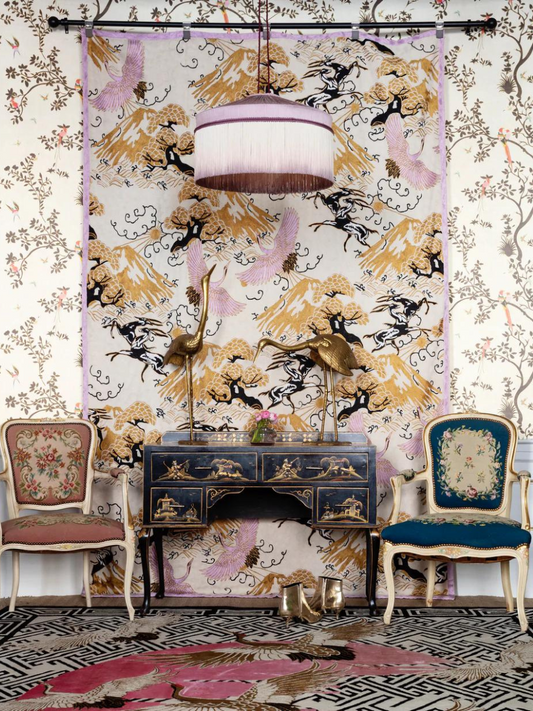 Eternal Toile - Hand-Embroidered Wall-Hanging