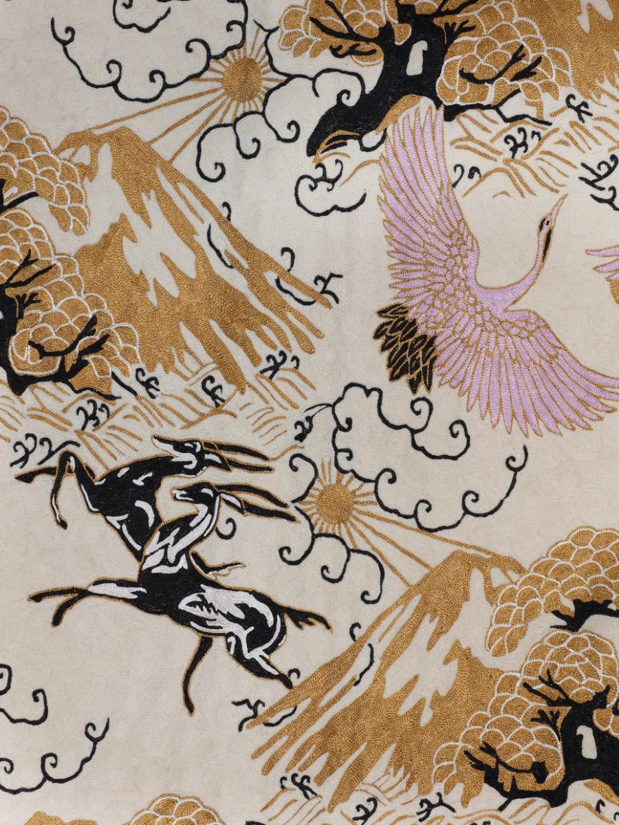 Eternal Toile - Hand-Embroidered Wall-Hanging