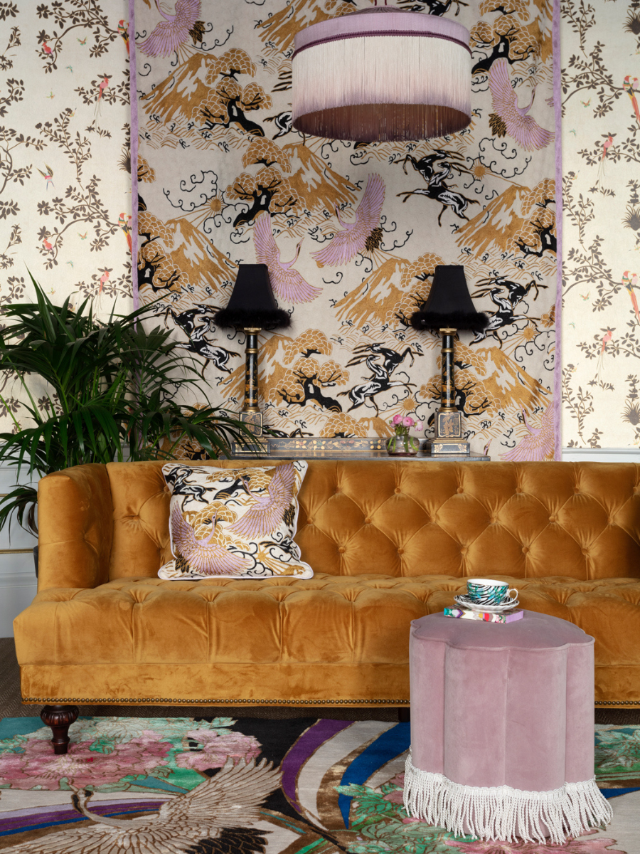 Eternal Toile - Hand-Embroidered Wall-Hanging