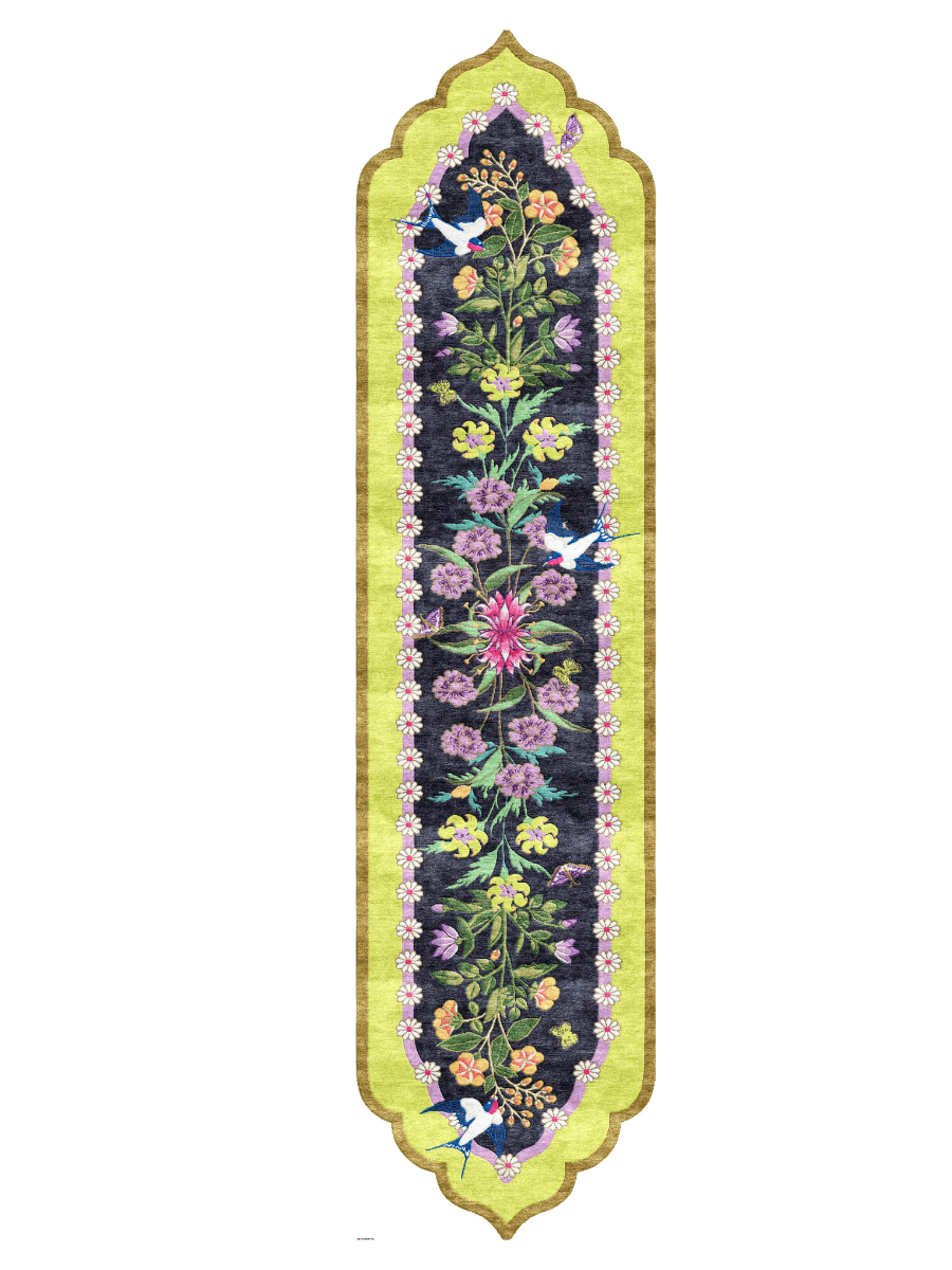 Mughal Flower Show - Hand Tufted Runner