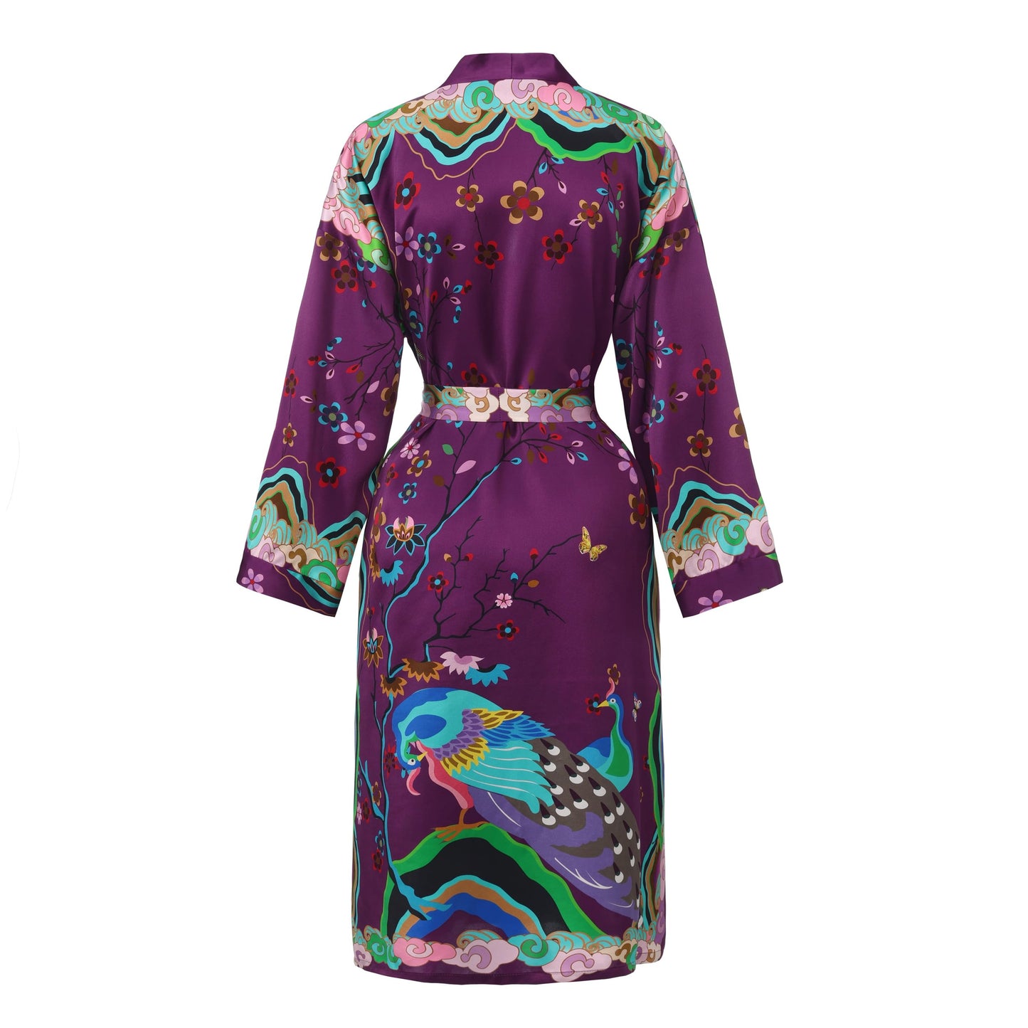 Kujaku Peacock Silk Kimono