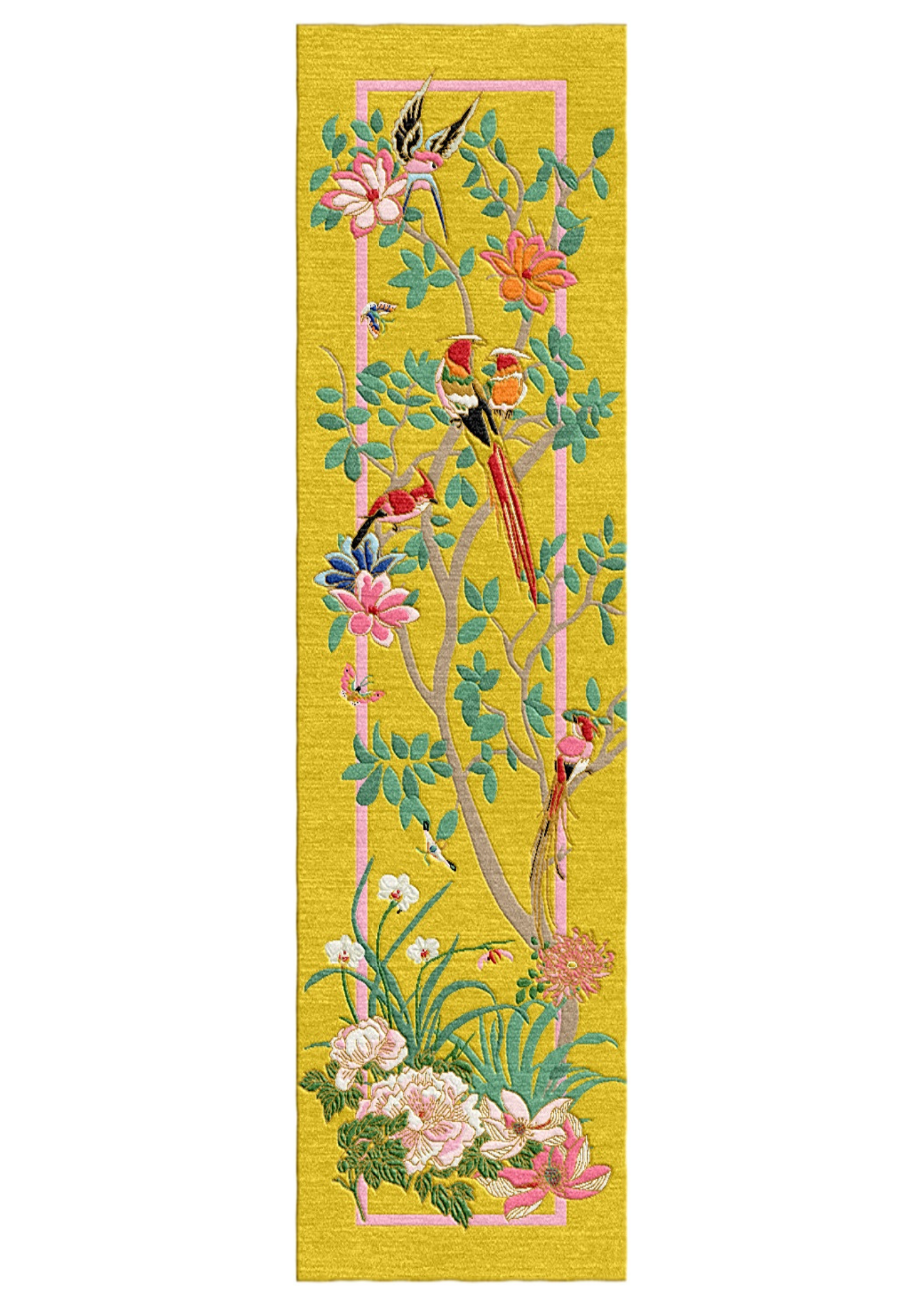 Birdsong Yellow - Hand Tufted Runner