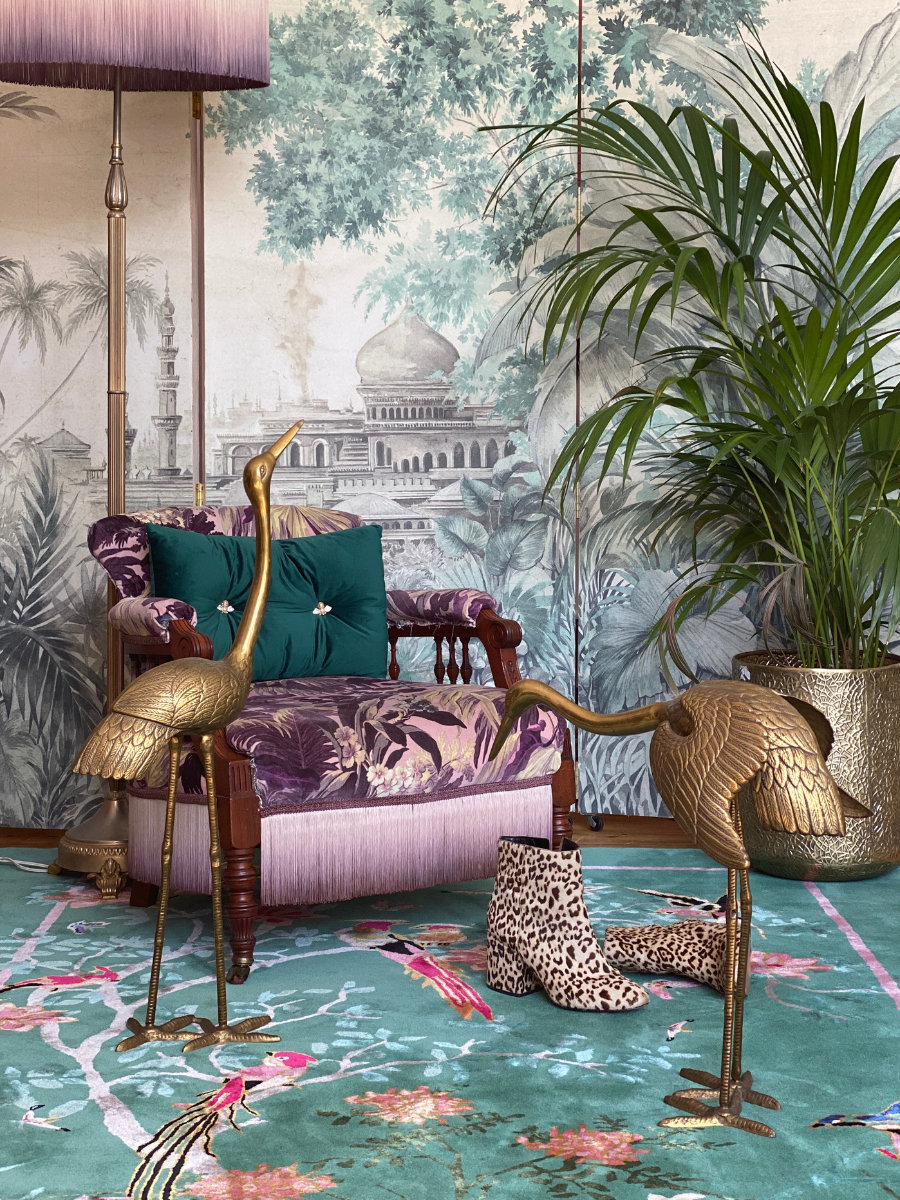 Birdsong Jade - Hand Tufted Rug - Sample
