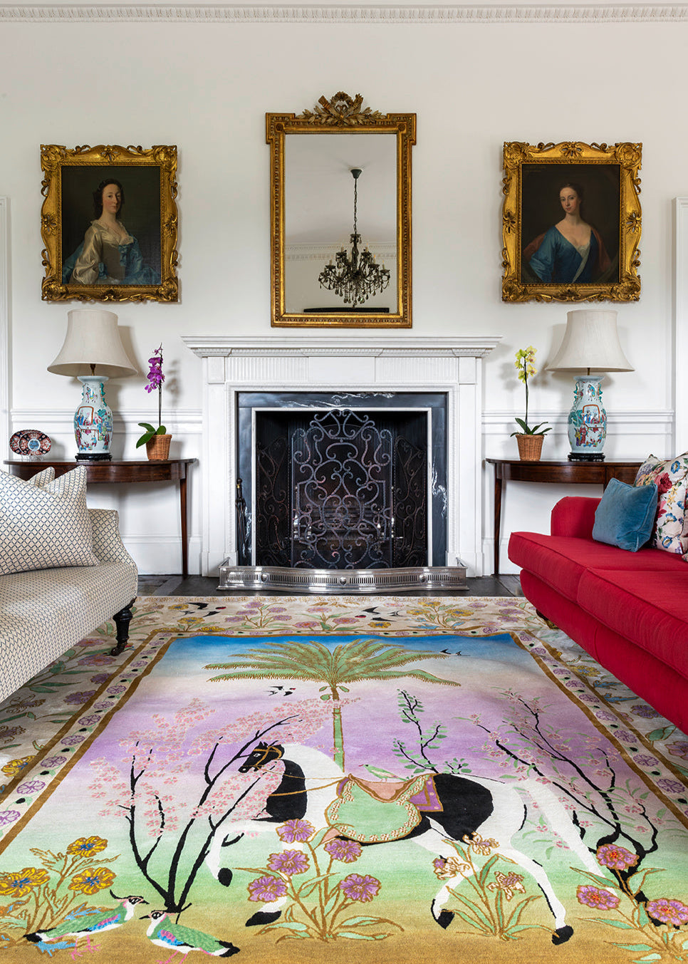 A Mughal Painting - Hand Knotted Rug