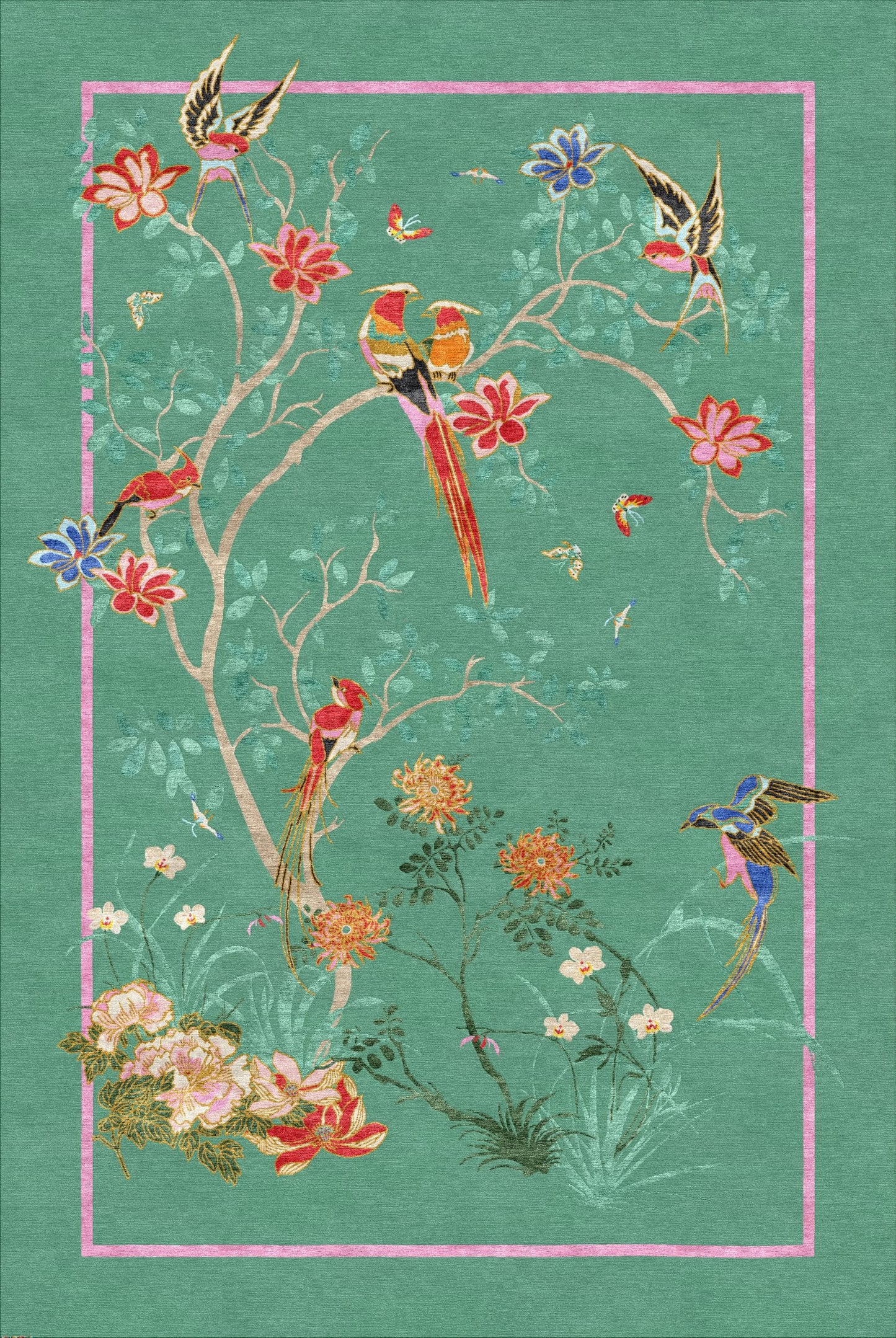 Birdsong Jade - Hand Tufted Rug