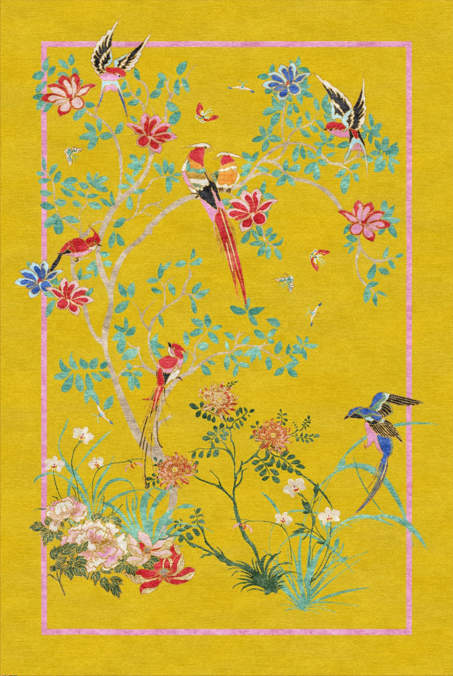 Birdsong Yellow - Hand Tufted Rug