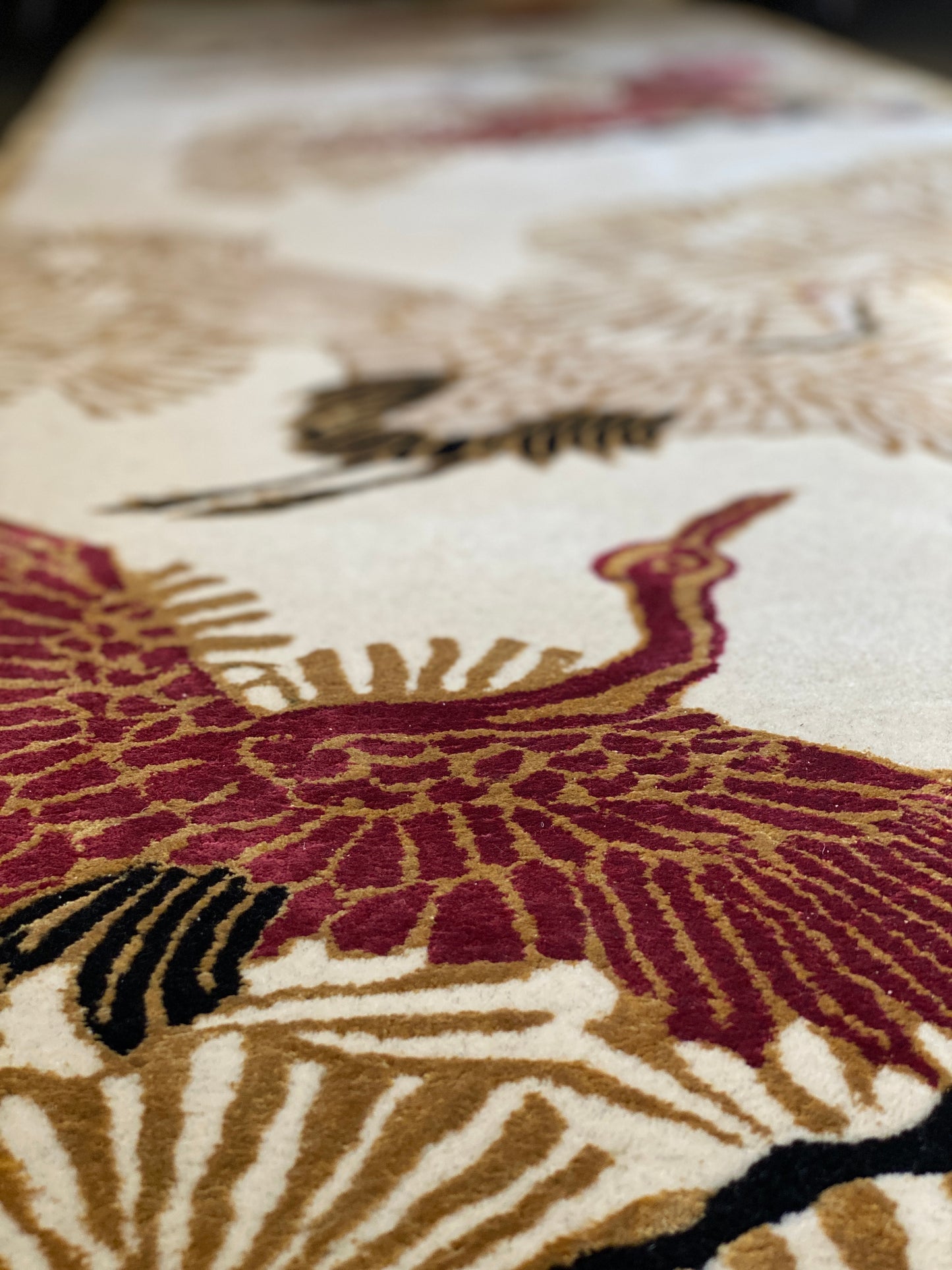 Cranes in Trees - Hand Tufted Runner