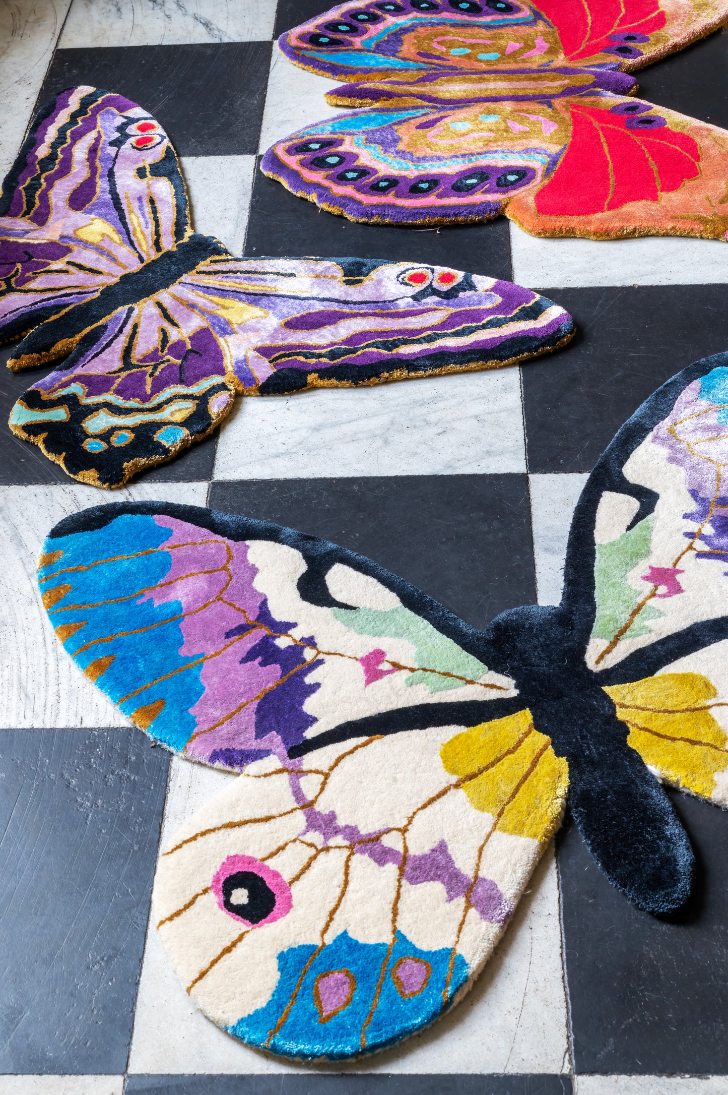 A Kaleidoscope of Papillons Part 2 Hand-Tufted Rugs