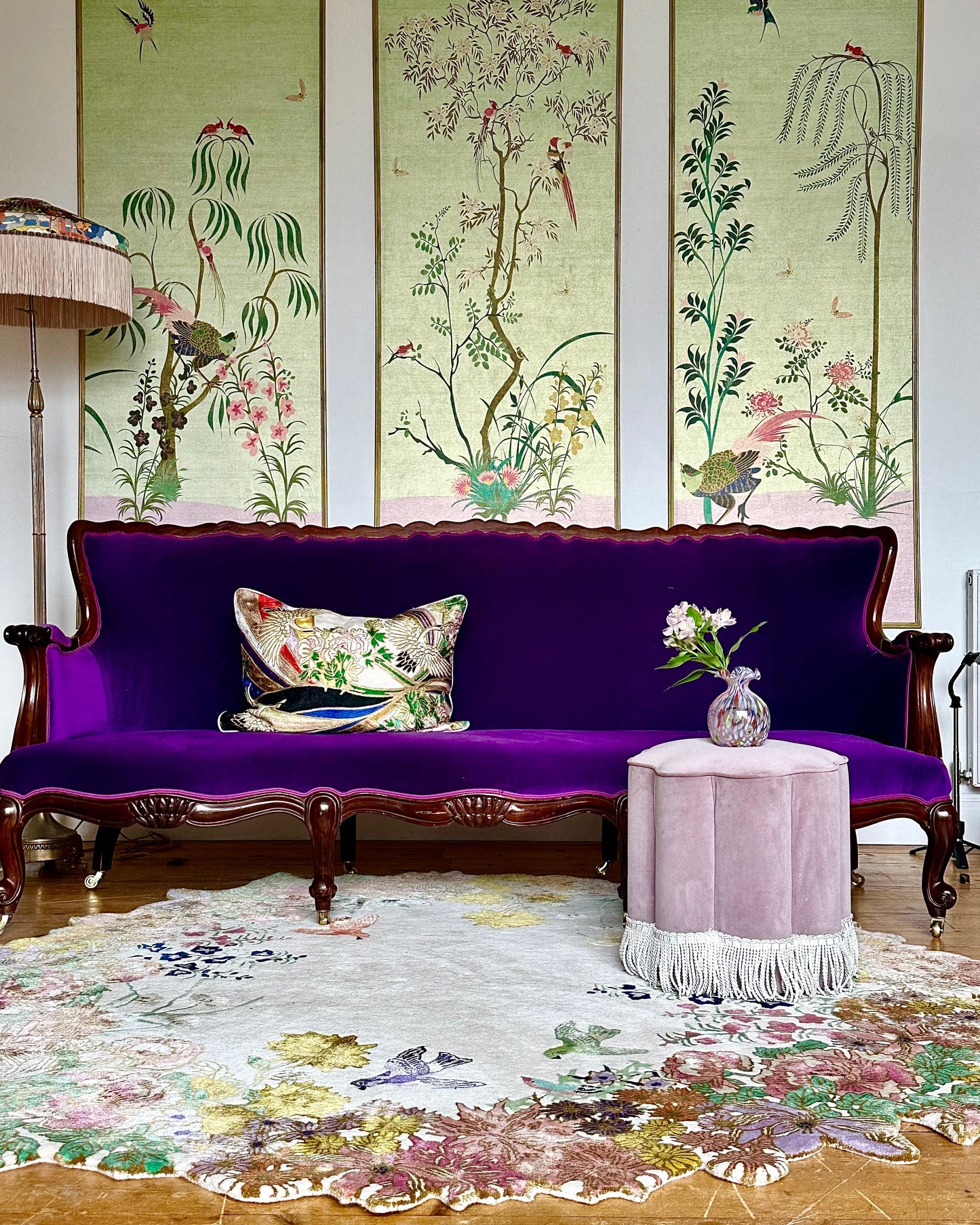 One Hundred Flower Circular - Hand Tufted Rug