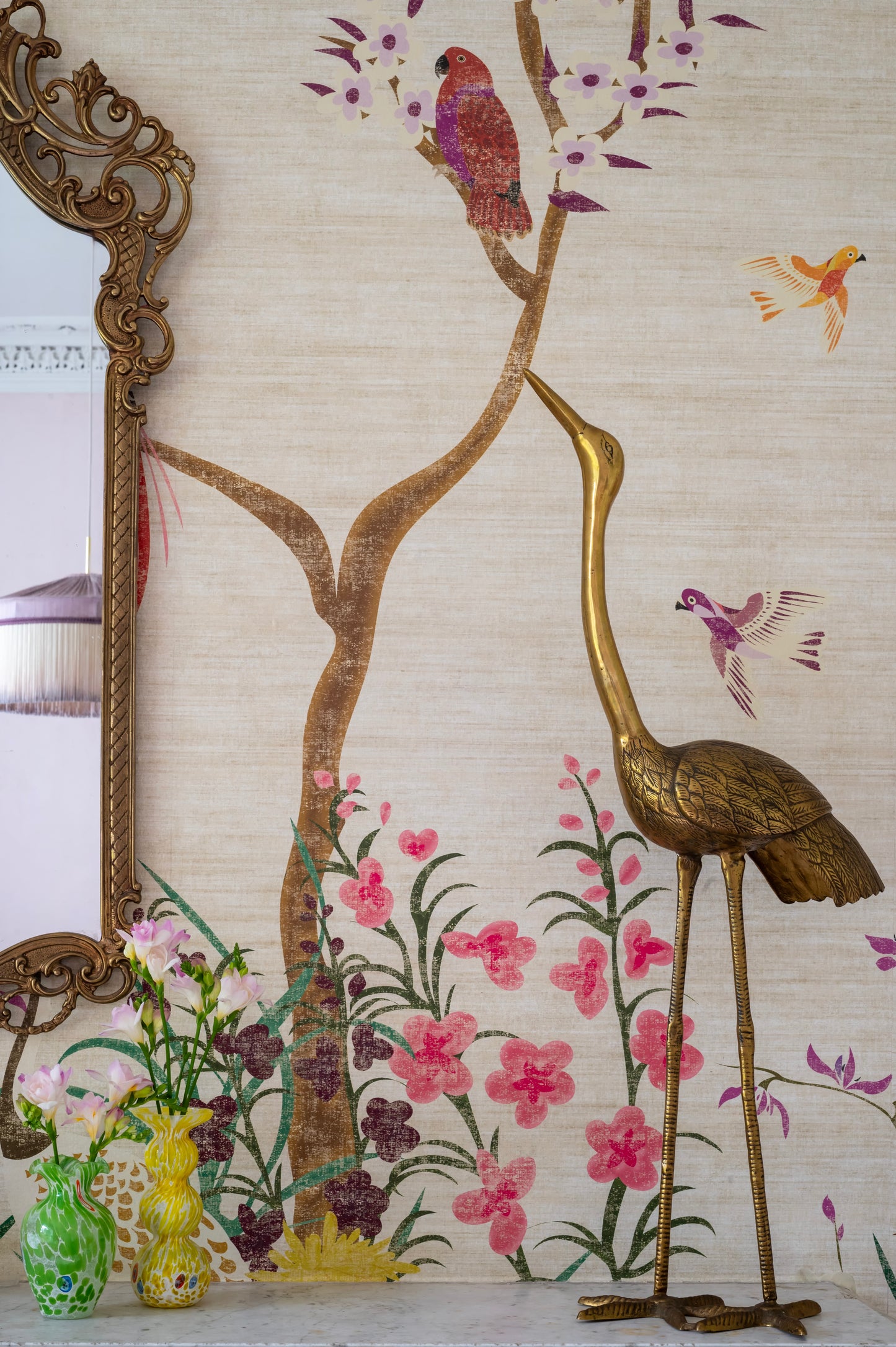 One Hundred Birds One Hundred Flowers - Wallpaper