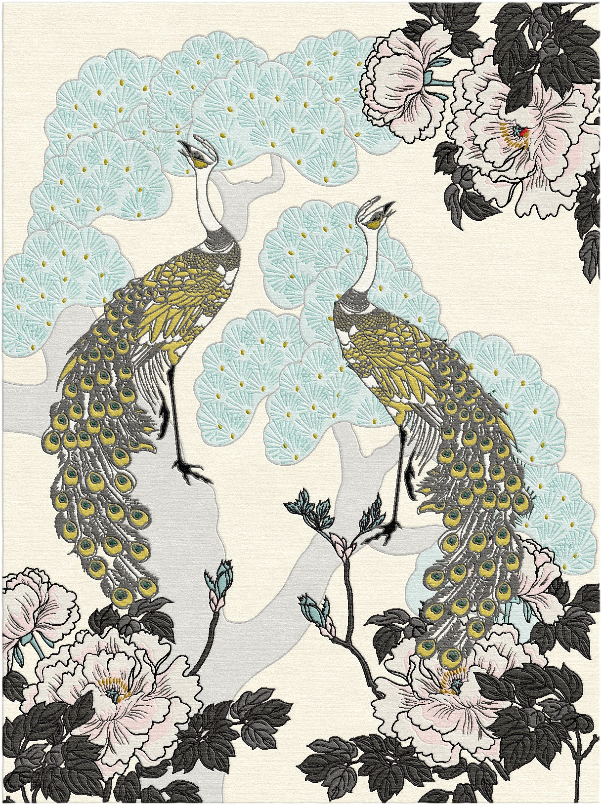 Peacock Tree - Hand Tufted Rug