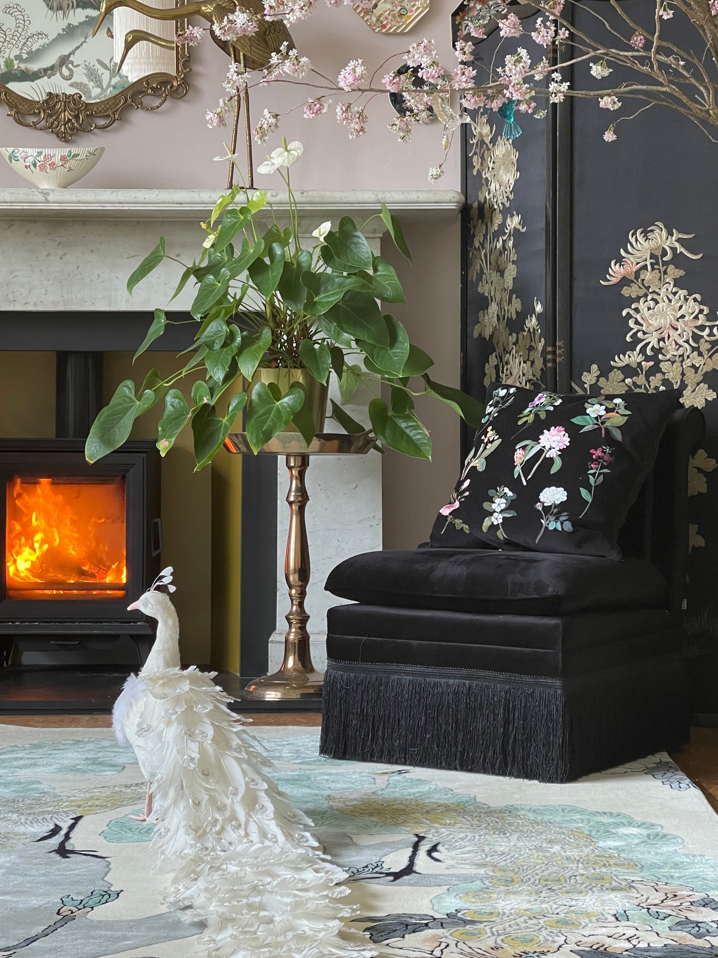 Peacock Tree - Hand Tufted Rug