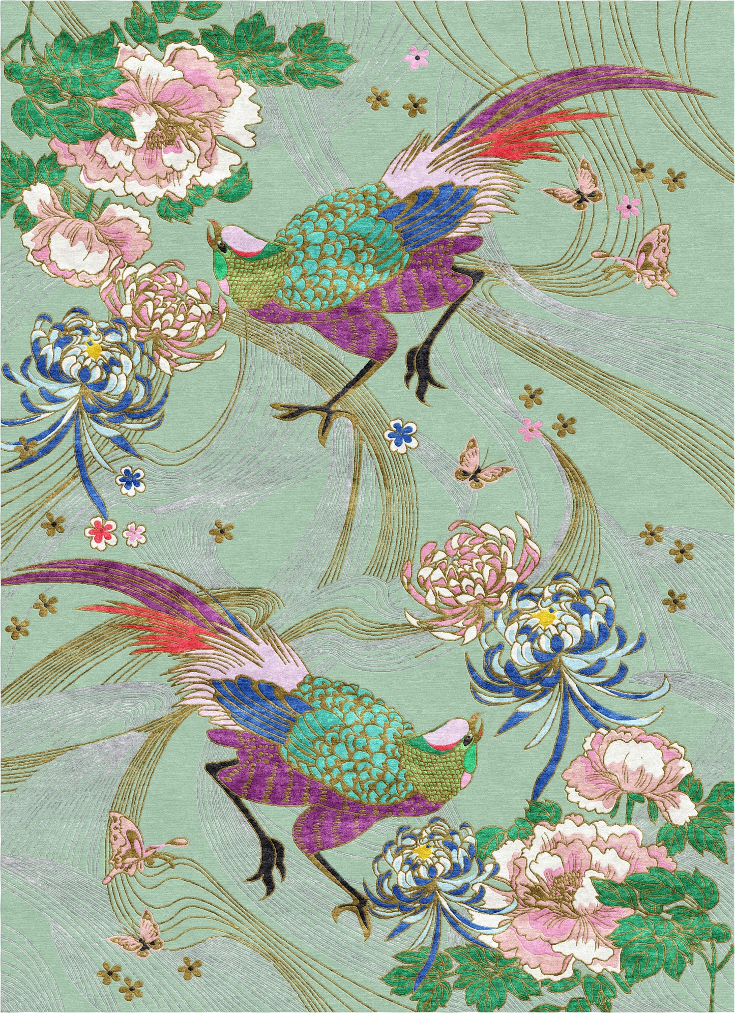 Phoenix Green - Hand Knotted Rug