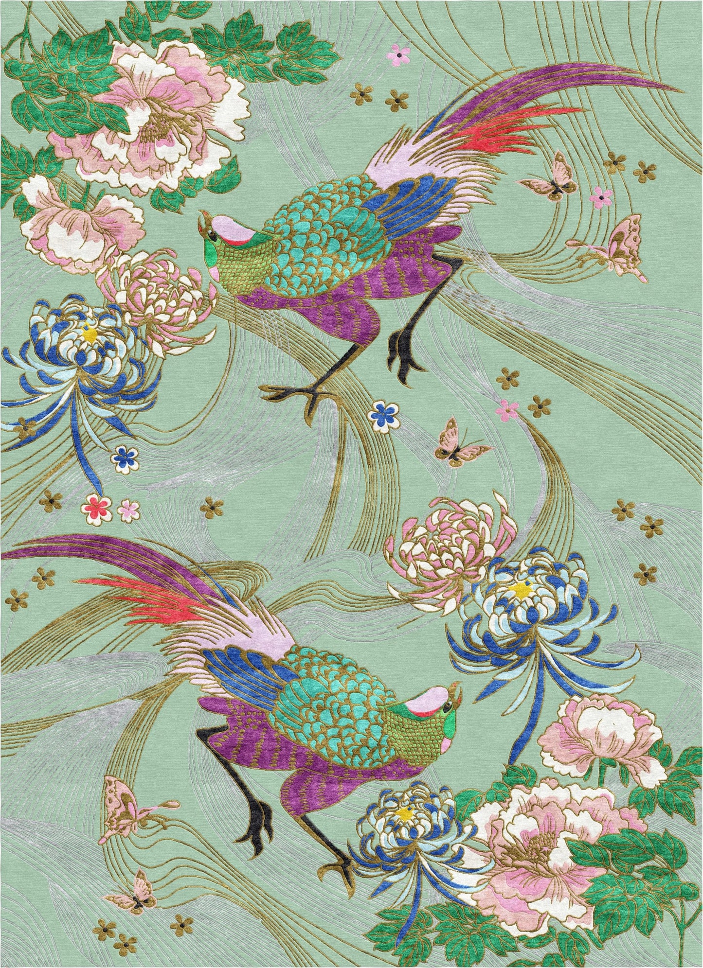 Phoenix Green - Hand Knotted Rug