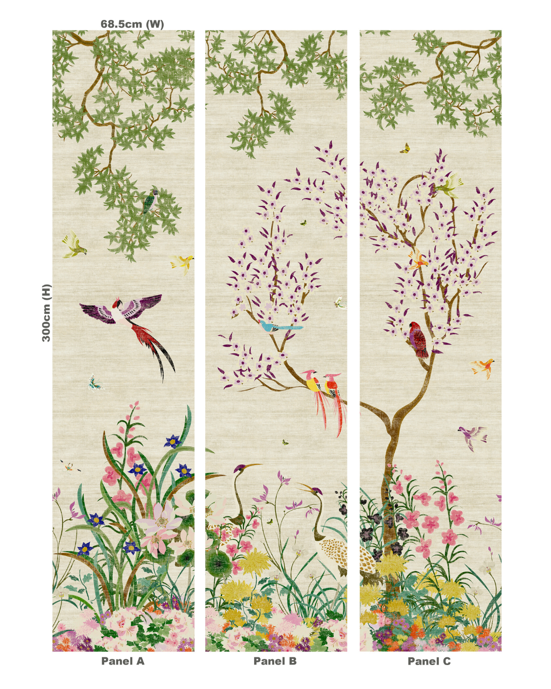 One Hundred Birds One Hundred Flowers - Wallpaper