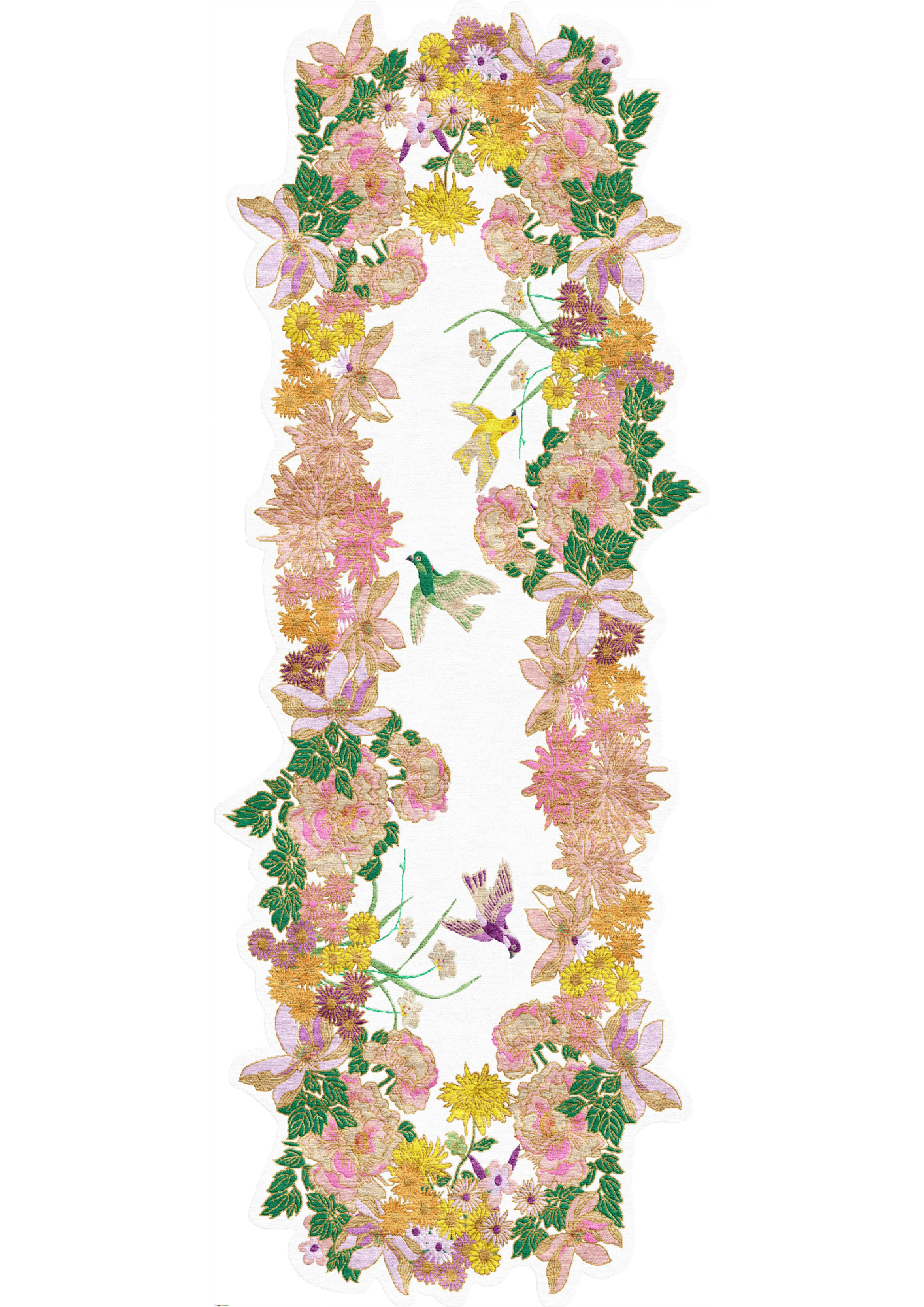 One Hundred Flowers - Hand Knotted Runner