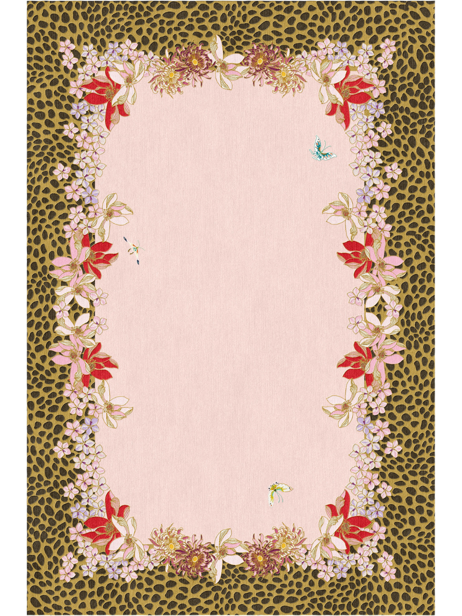 Leopard Florals - Hand Tufted Rug