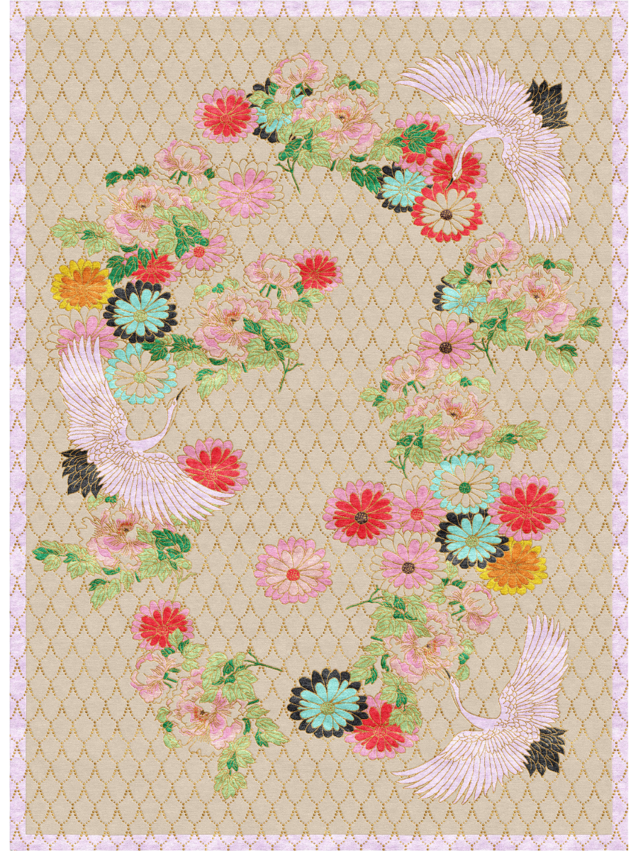 Floral Jewels - Hand Knotted Rug