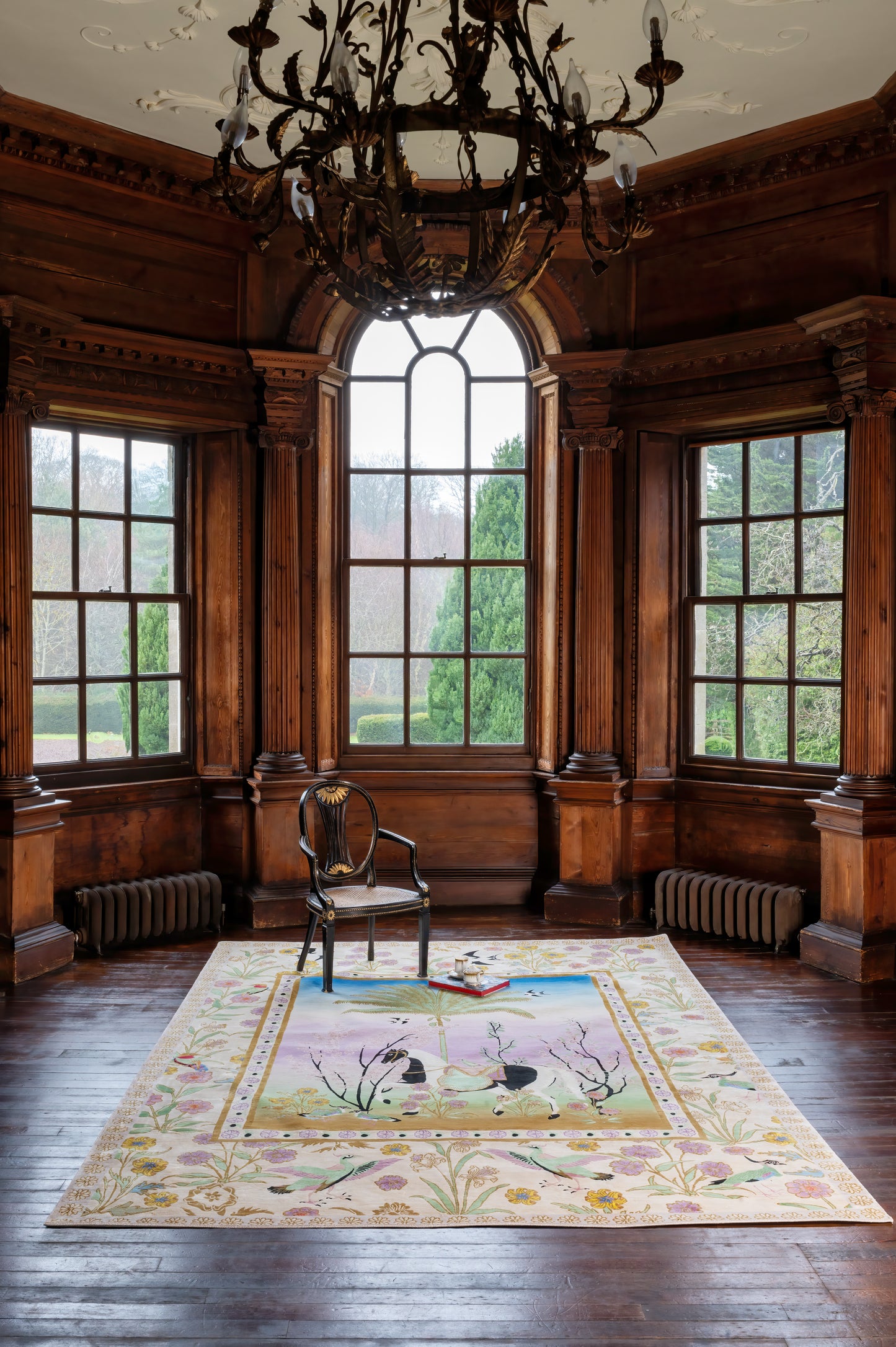 A Mughal Painting - Hand Knotted Rug - Sample