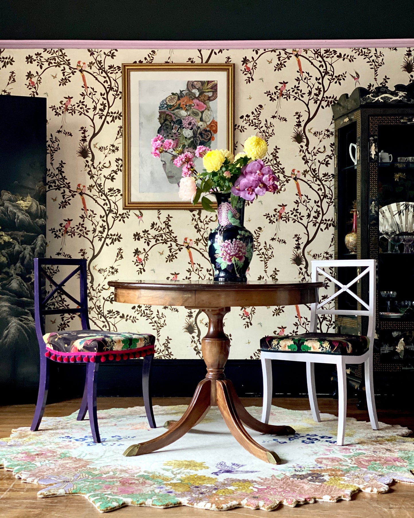 One Hundred Flower Circular - Hand Tufted Rug