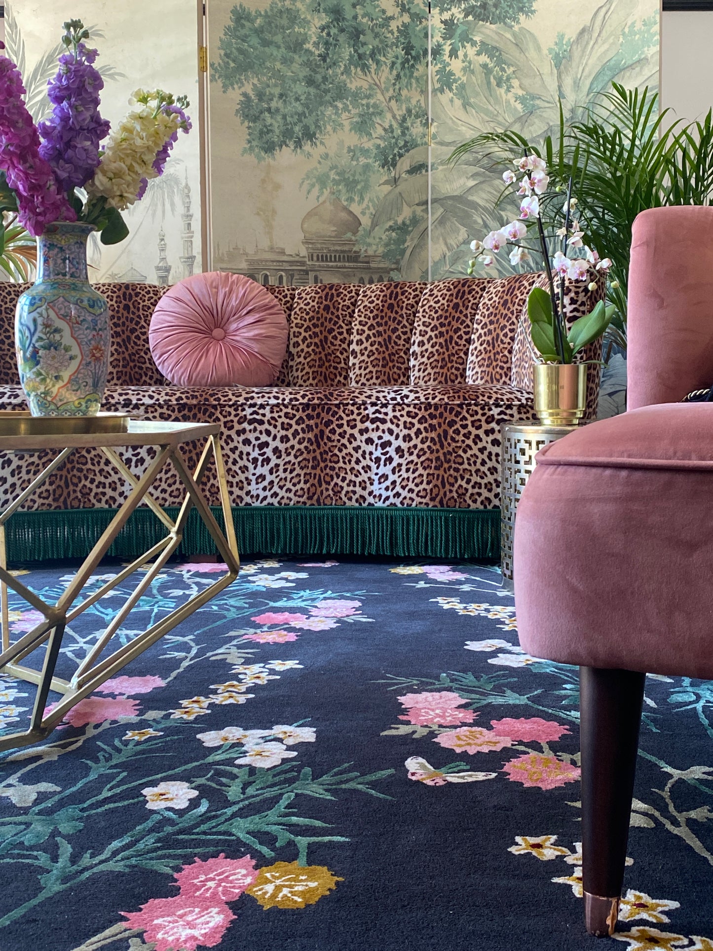 Flowers of Virtue Graphite - Hand Tufted Rug - Sample