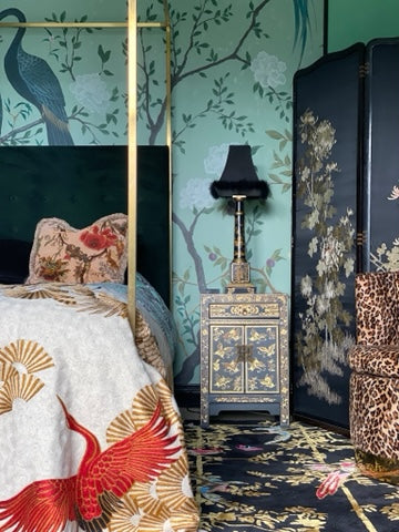 Jardin de Orient Black & Gold - Hand Tufted Runner