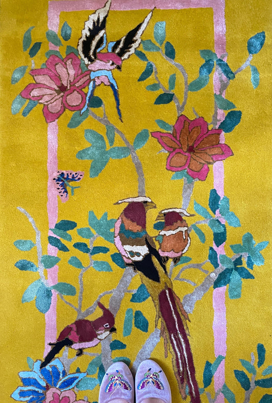 Birdsong Yellow - Hand Tufted Runner - Sample