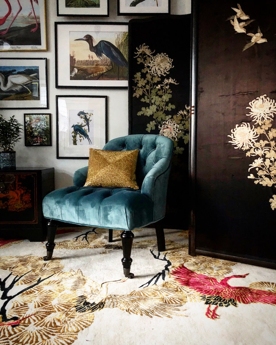 Cranes In Trees - Hand Tufted Rug