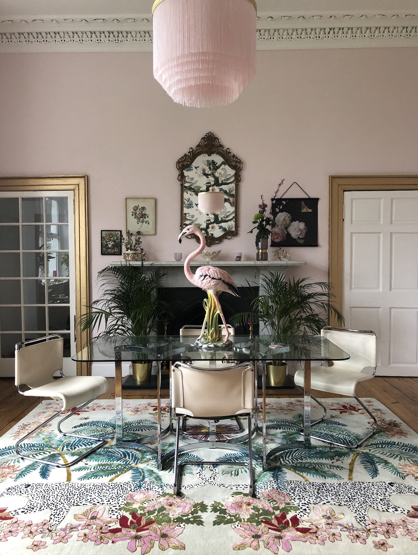 Leopard Palms Light - Hand Tufted Rug