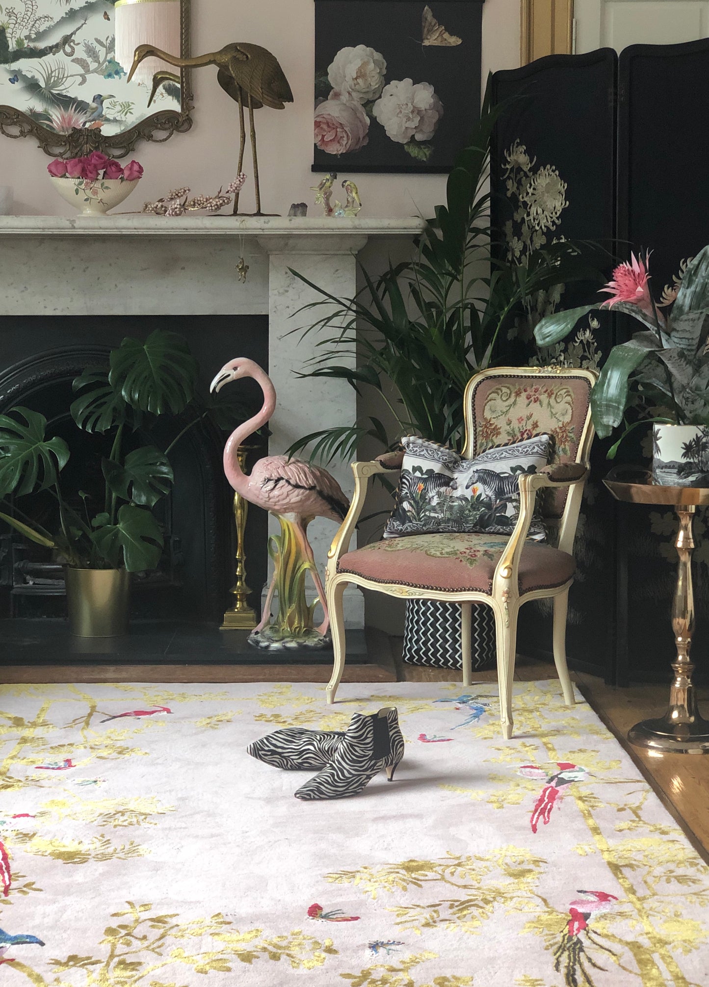 Jardin de Orient Pink & Gold - Hand Tufted Rug