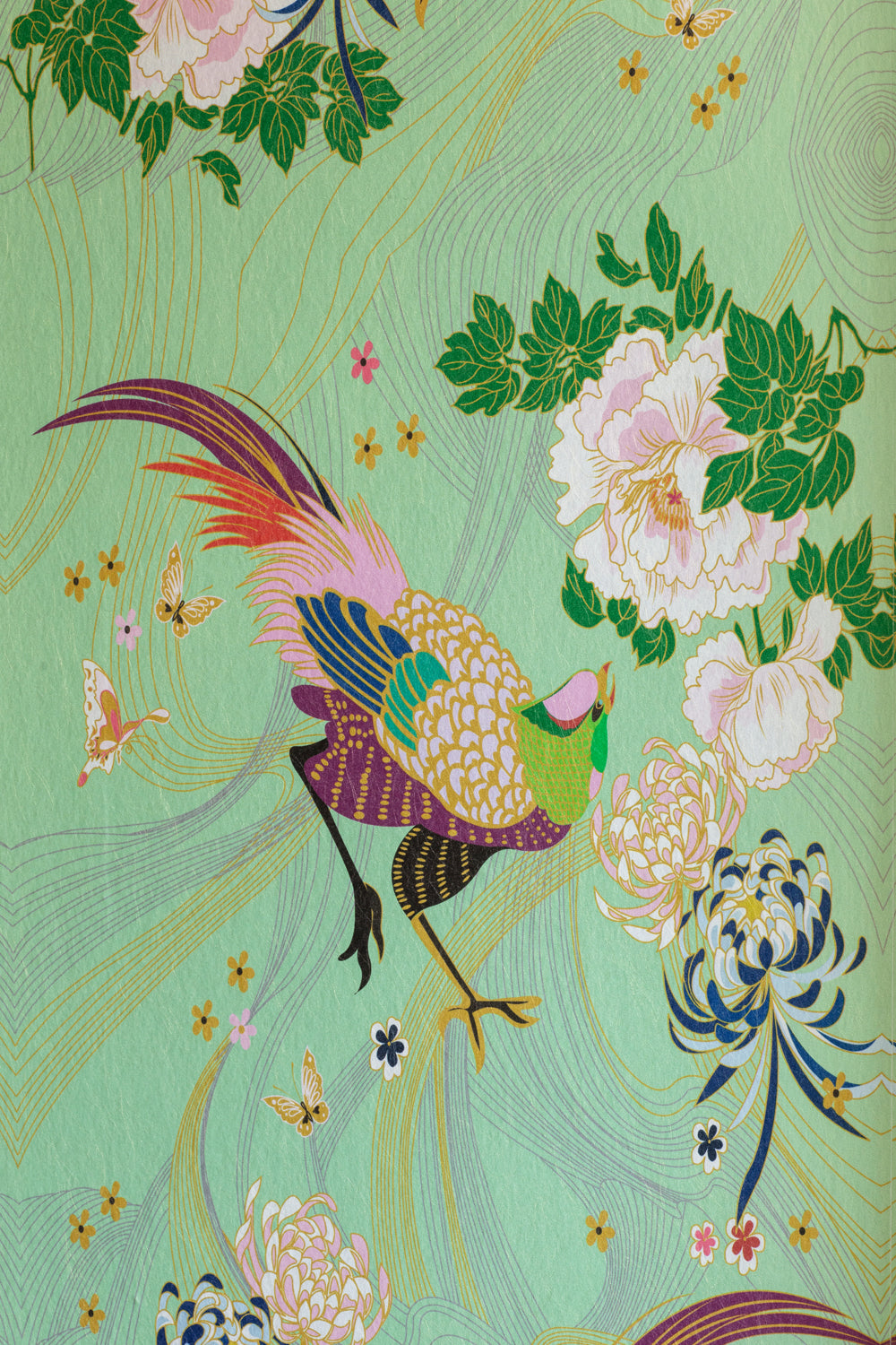 Phoenix Green Wallpaper - Sample