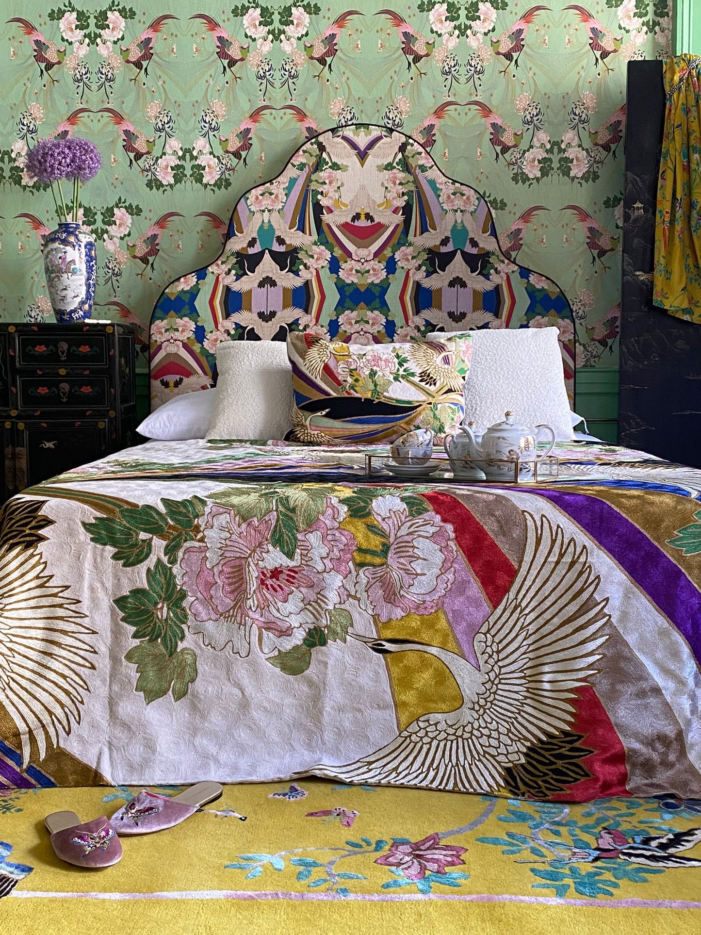 Arc en Ciel - Hand-Embroidered Wall-Hanging