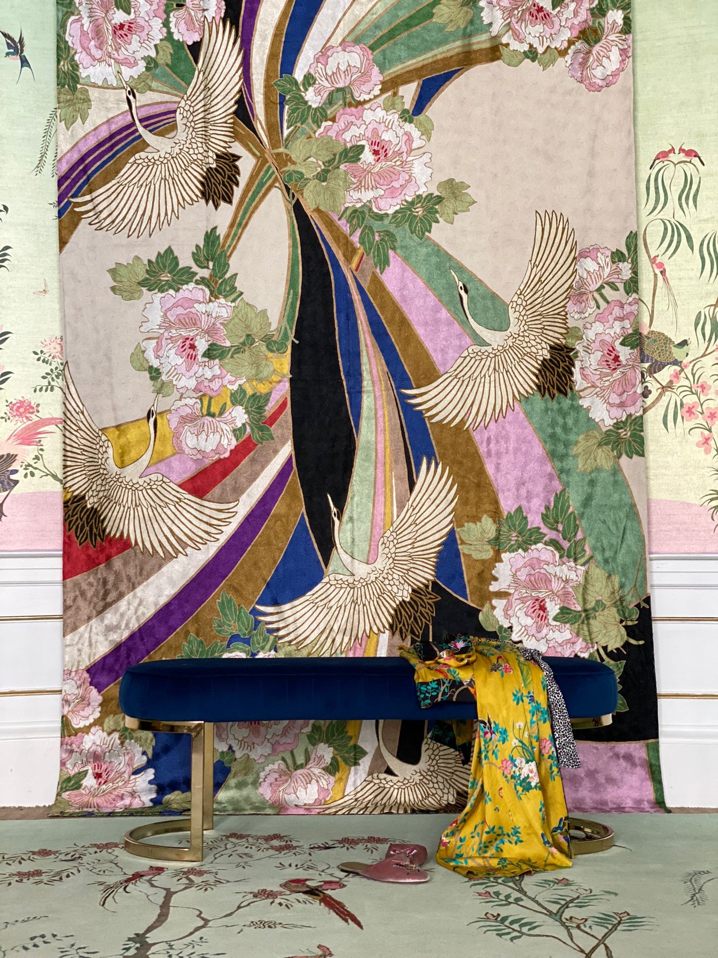 Arc en Ciel - Hand-Embroidered Wall-Hanging