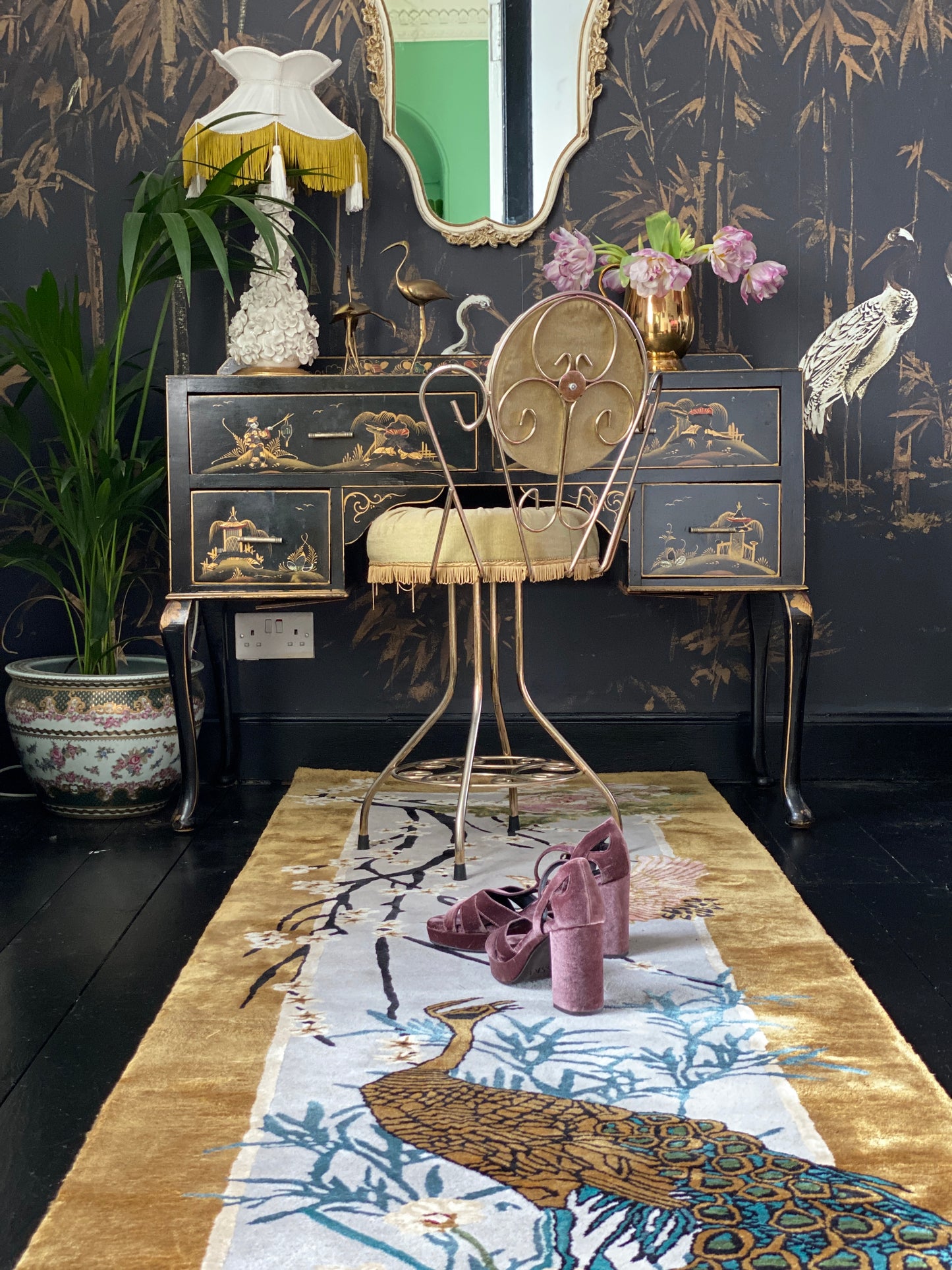 Chinese Garden of Virtue - Hand Tufted Runner