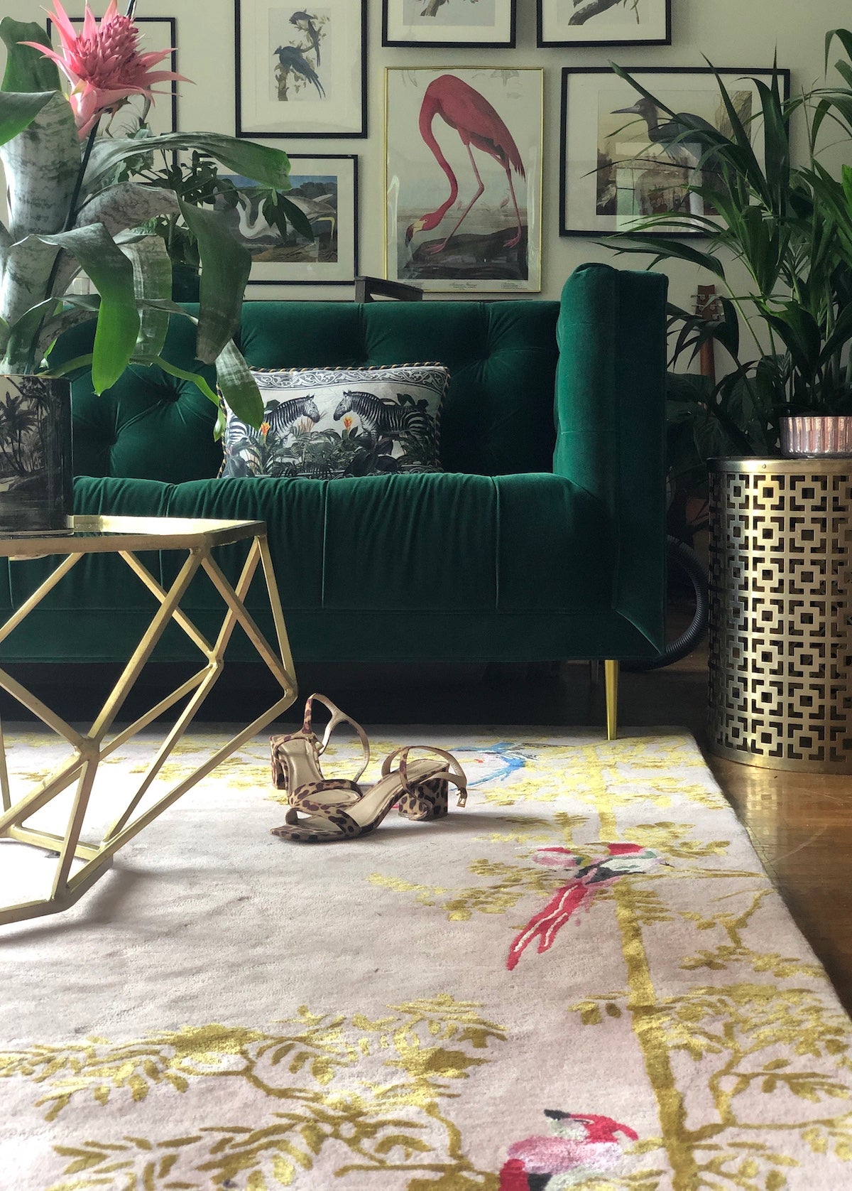 Jardin de Orient Pink & Gold - Hand Tufted Rug