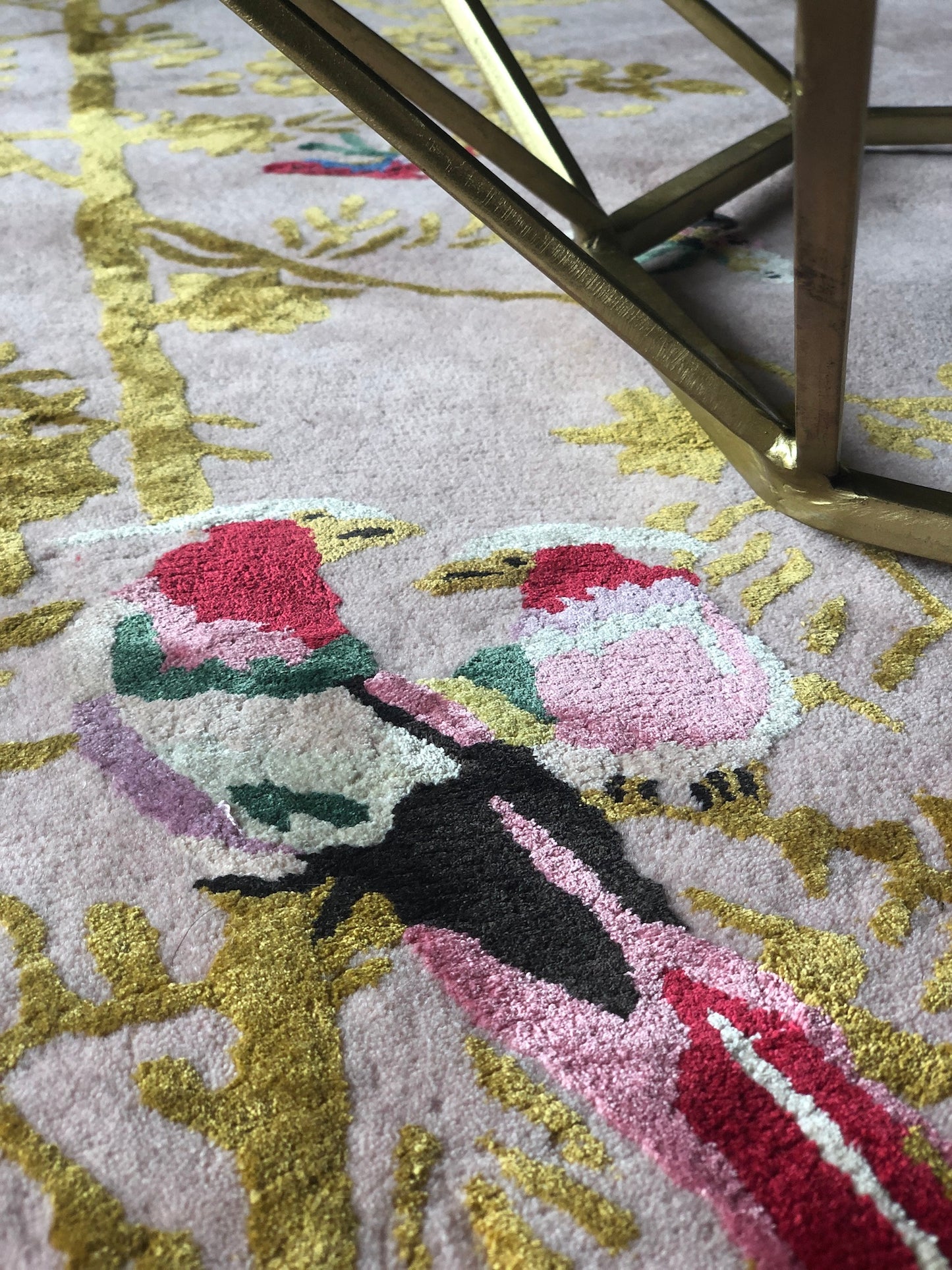 Jardin de Orient Pink & Gold - Hand Tufted Rug