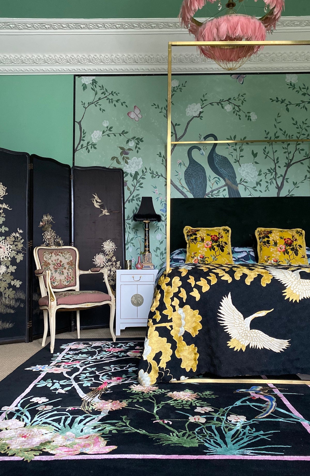 Birdsong Black - Hand Tufted Rug - Sample