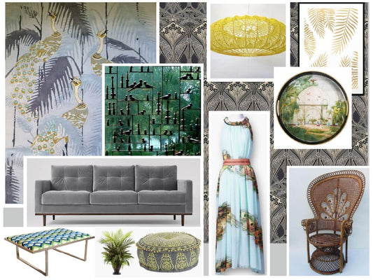 Peacock Palms Mood Board