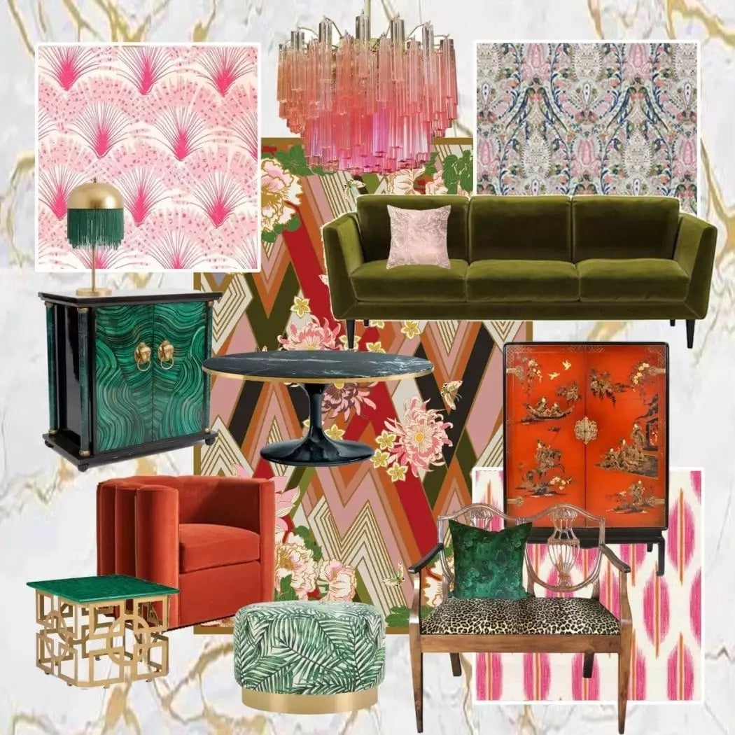 Shanghai Blossom rug mood board