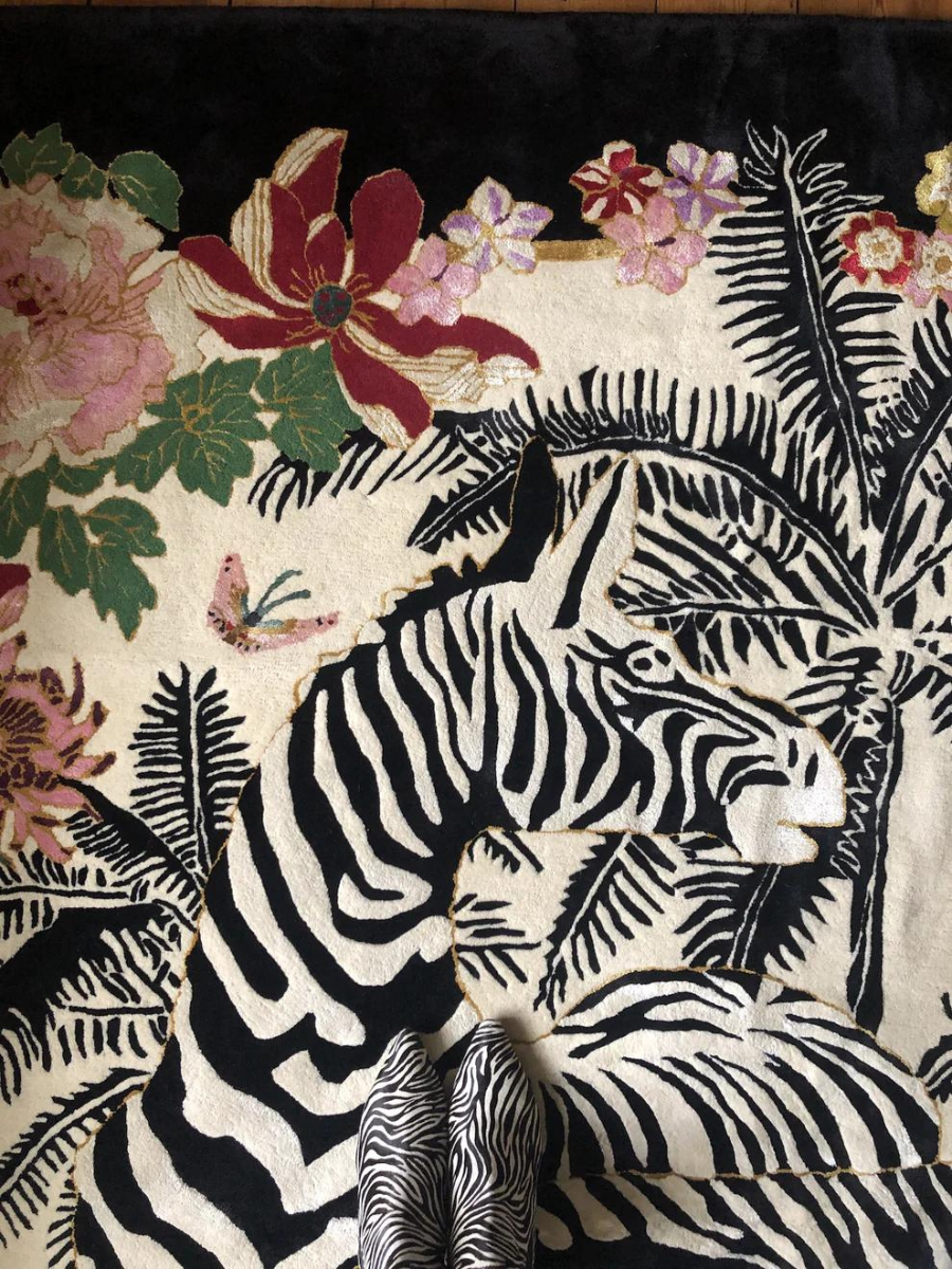 Zebra Waltz Black - Hand Tufted Rug – Wendy Morrison